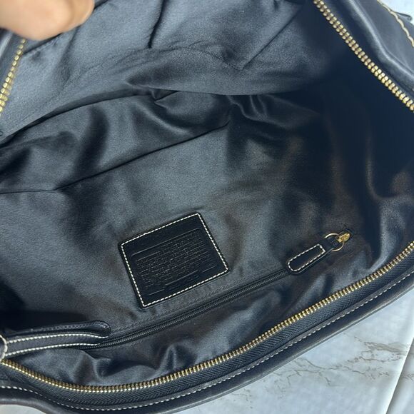 Vtg Coach Ergo Black Leather Hobo Shoulder Bag with turnlock style 10741 - Picture 11 of 13